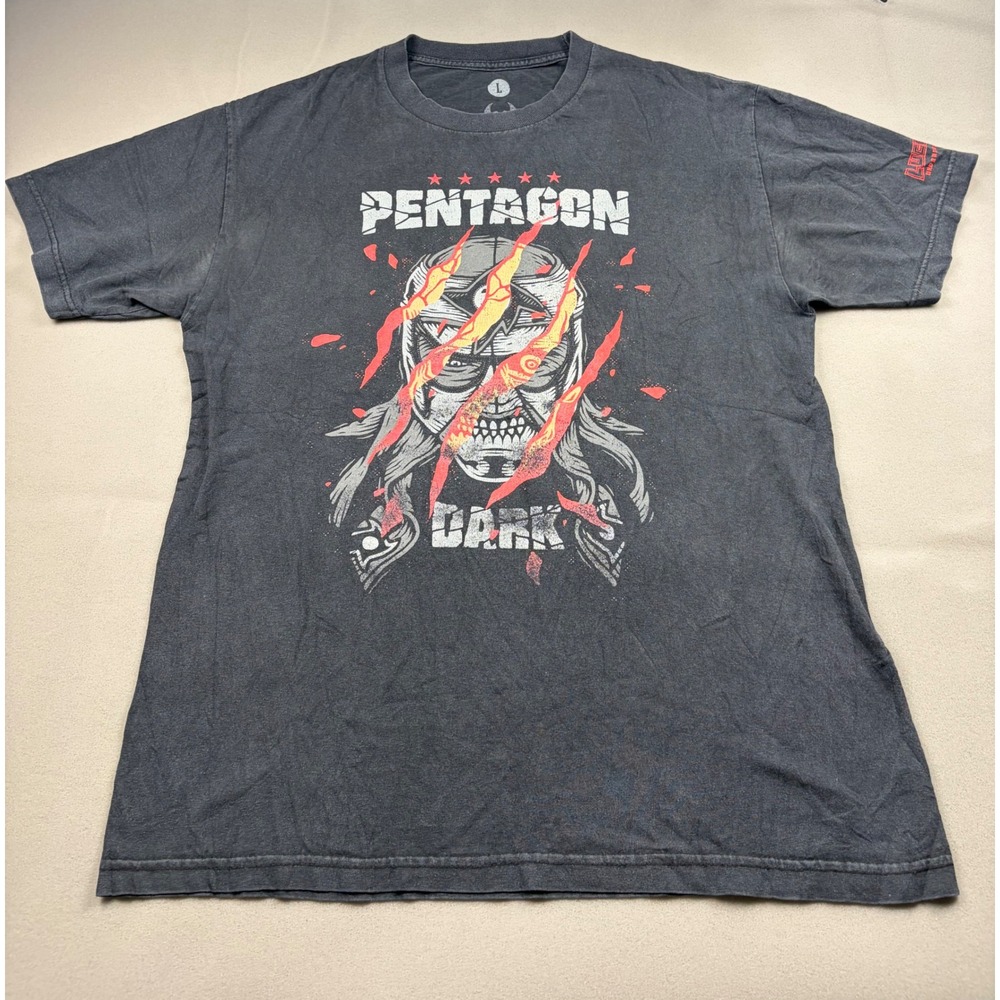 Lucha Underground Pentagon Dark 0 Miedo Graphic T-Shirt Mens Large Black Lucha